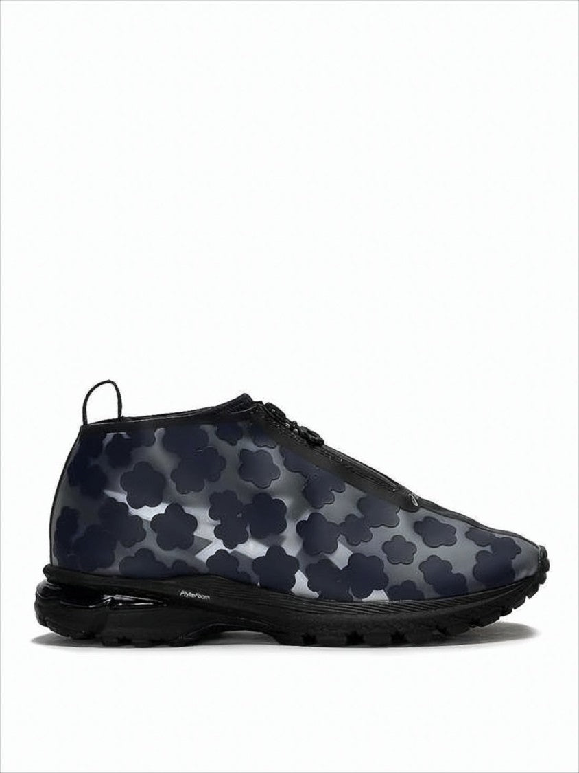 Cecilie Bahnsen Glossy Low-Profile Sneakers With Floral Accent