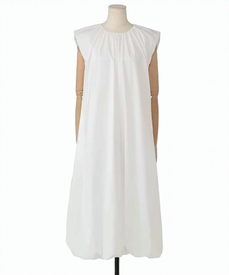 Amomento Gathered Neckline Midi Dress