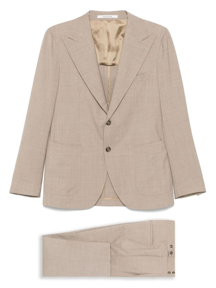 Tagliatore Tailored Wool Suit With Notch Lapel