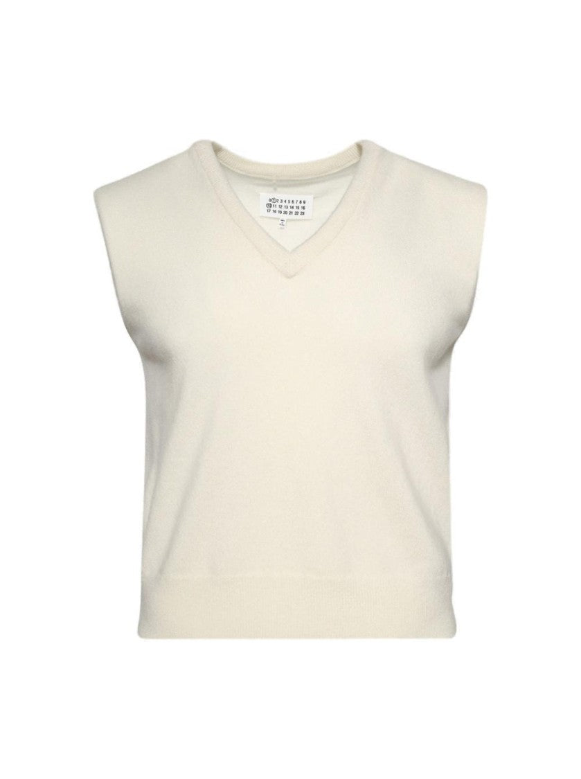 Maison Margiela V-Neck Vest Off White