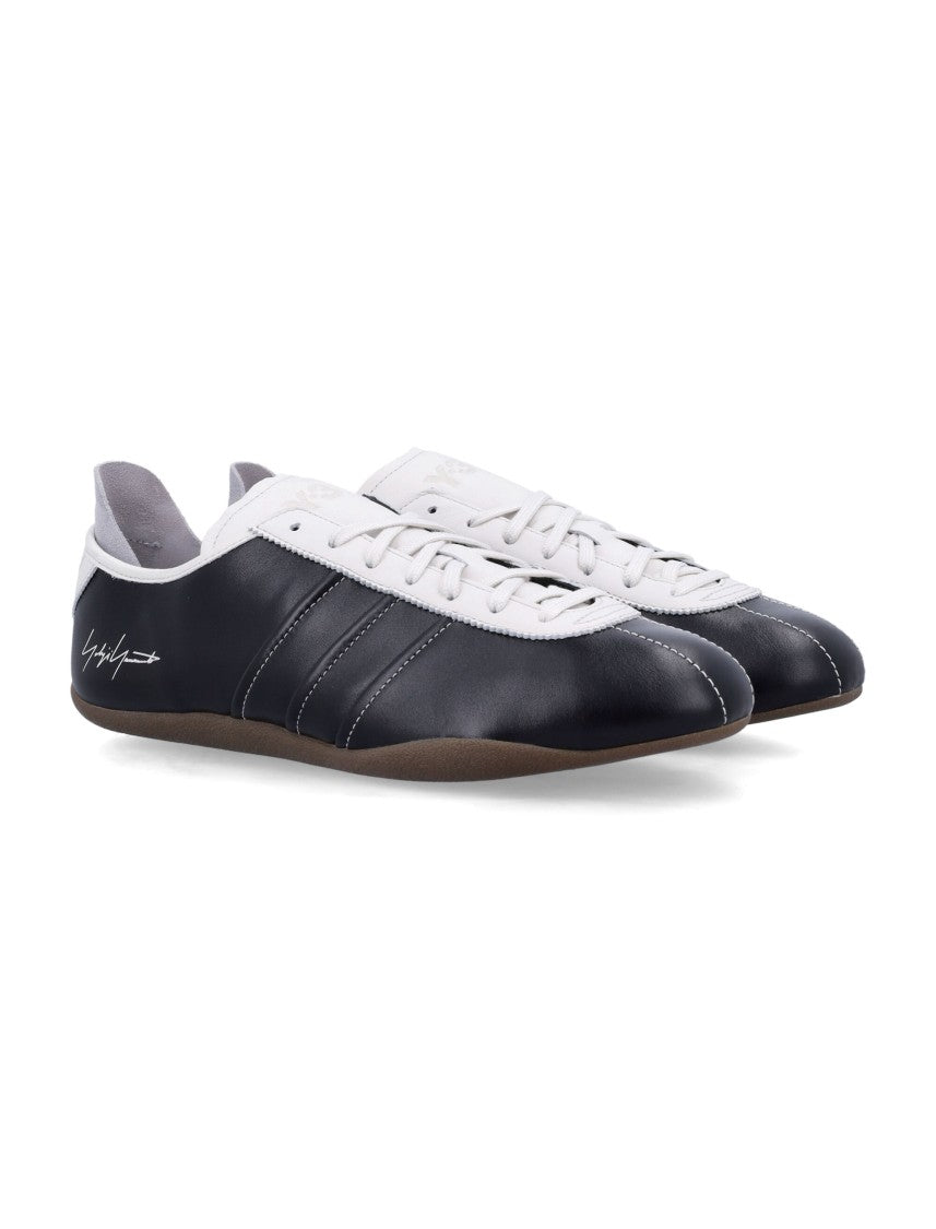 Y-3 Debossed Leather Tokyo Sneakers With Lace-Up Closure