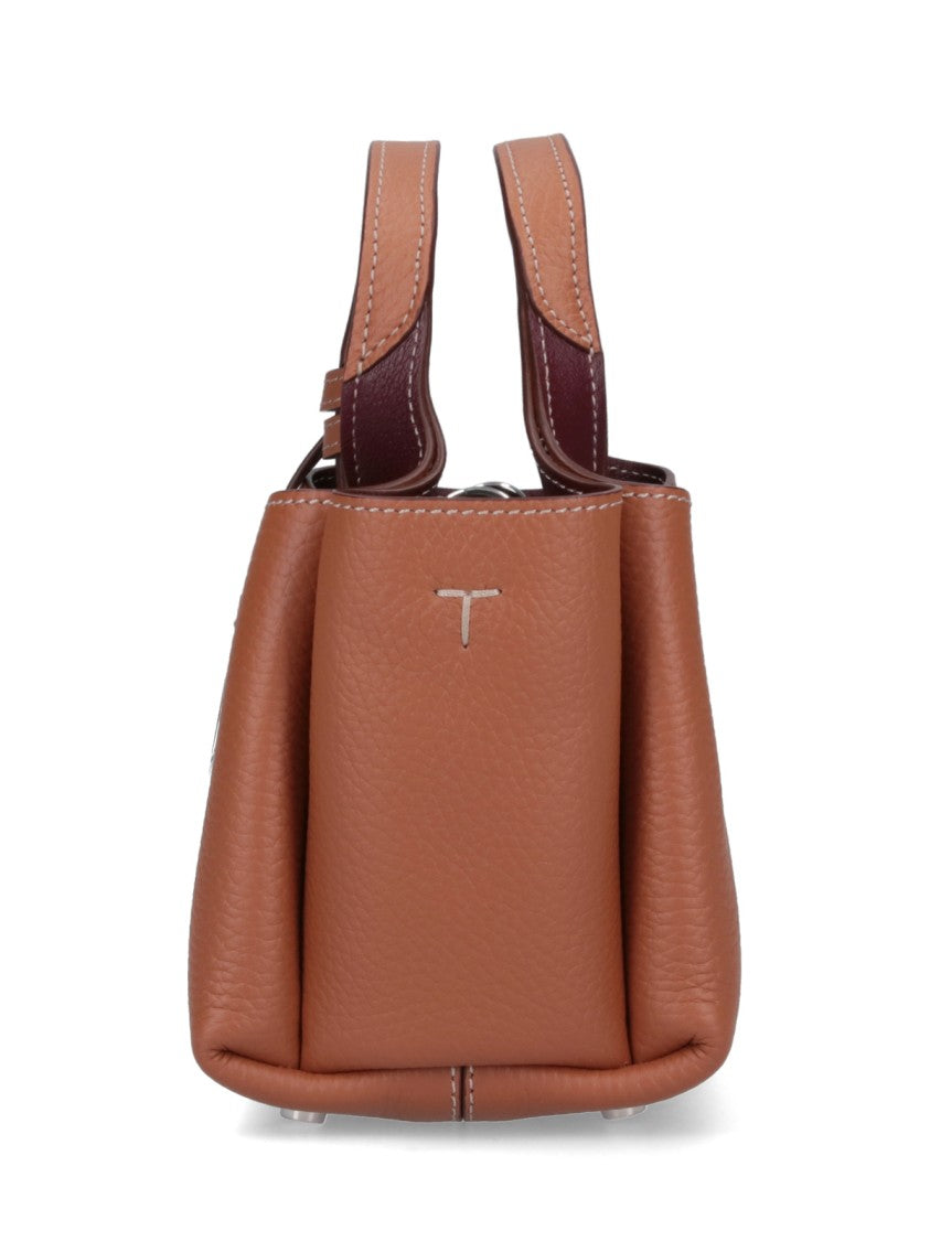 Tod's Structured Pebbled Leather Shoulder Bag