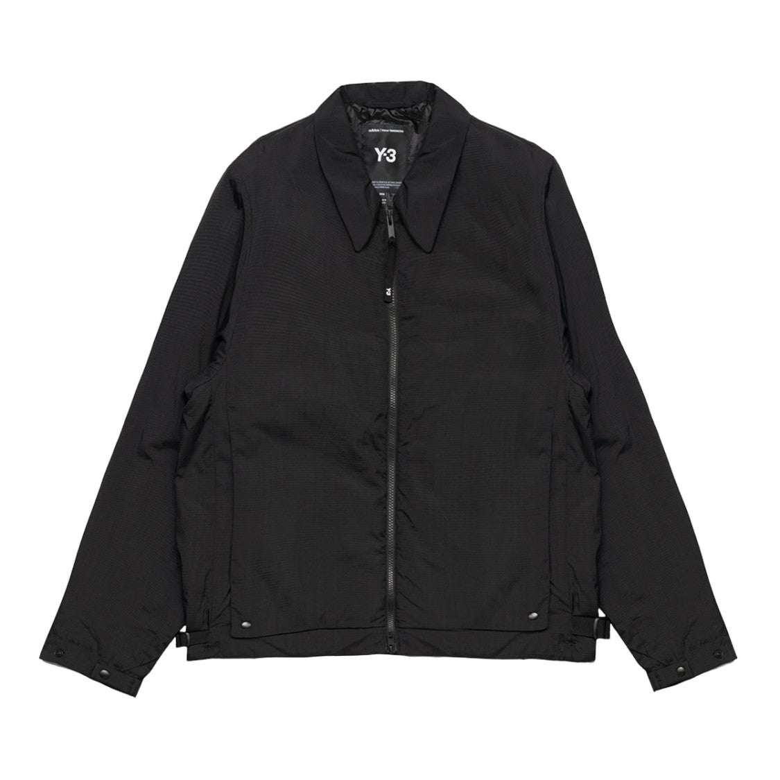 Y-3 Black Jacket With Front Zipper