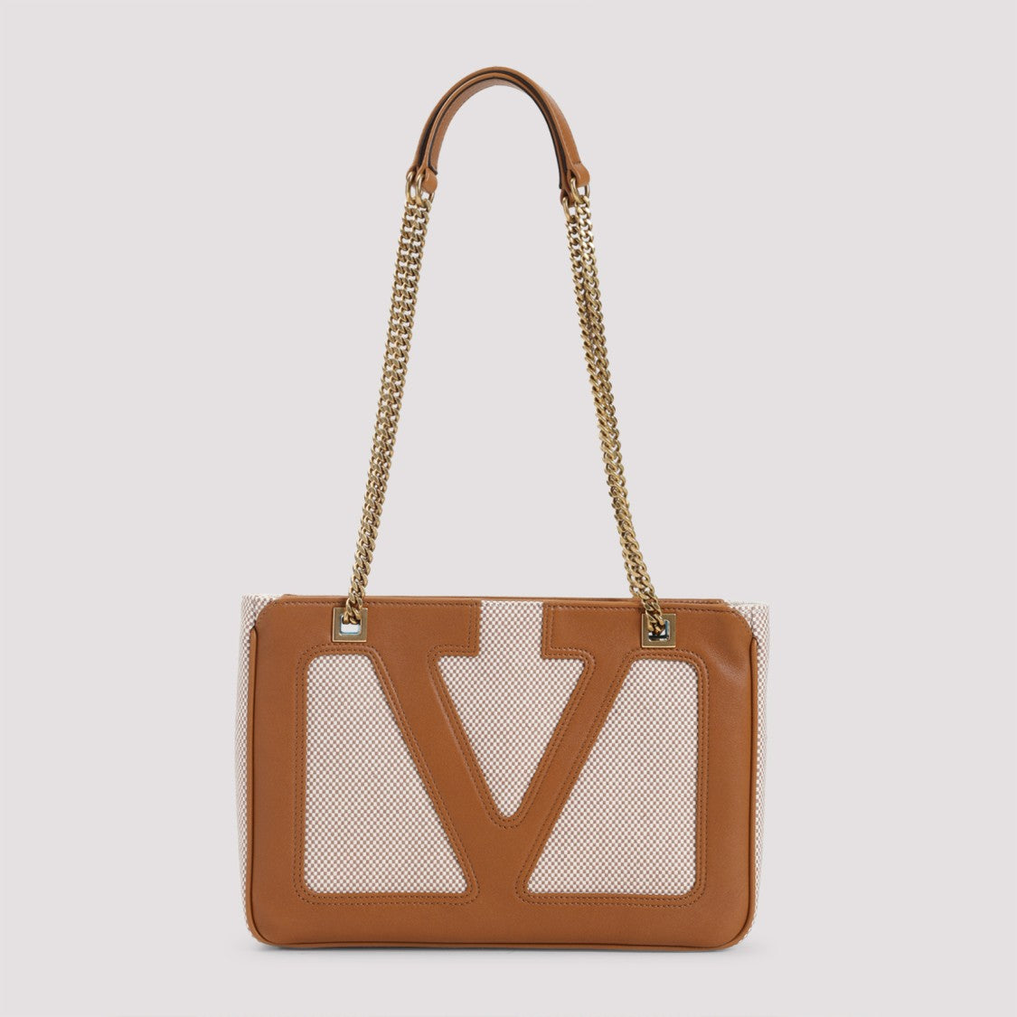 Valentino Garavani Woven Textured Leather Shopper Bag