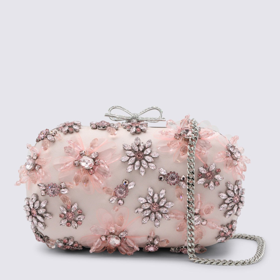 Self-Portrait Pink Embellished Clutch