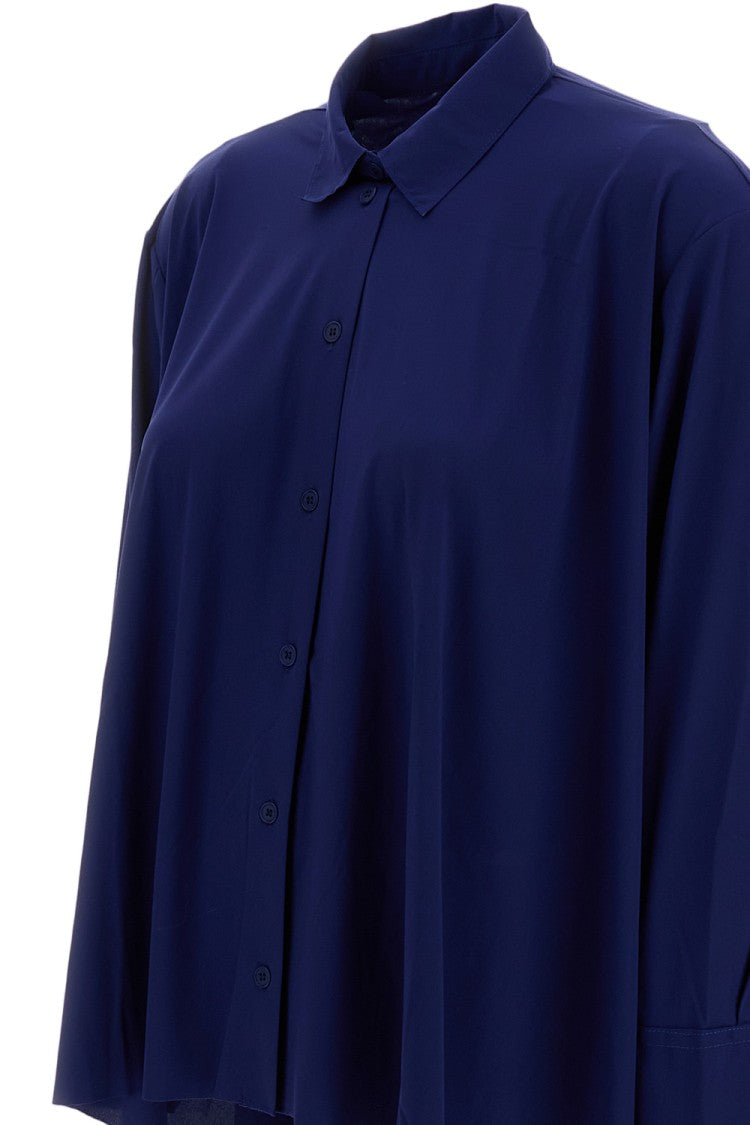 Irie' Tailored Blue Shirt With Button-Down Front
