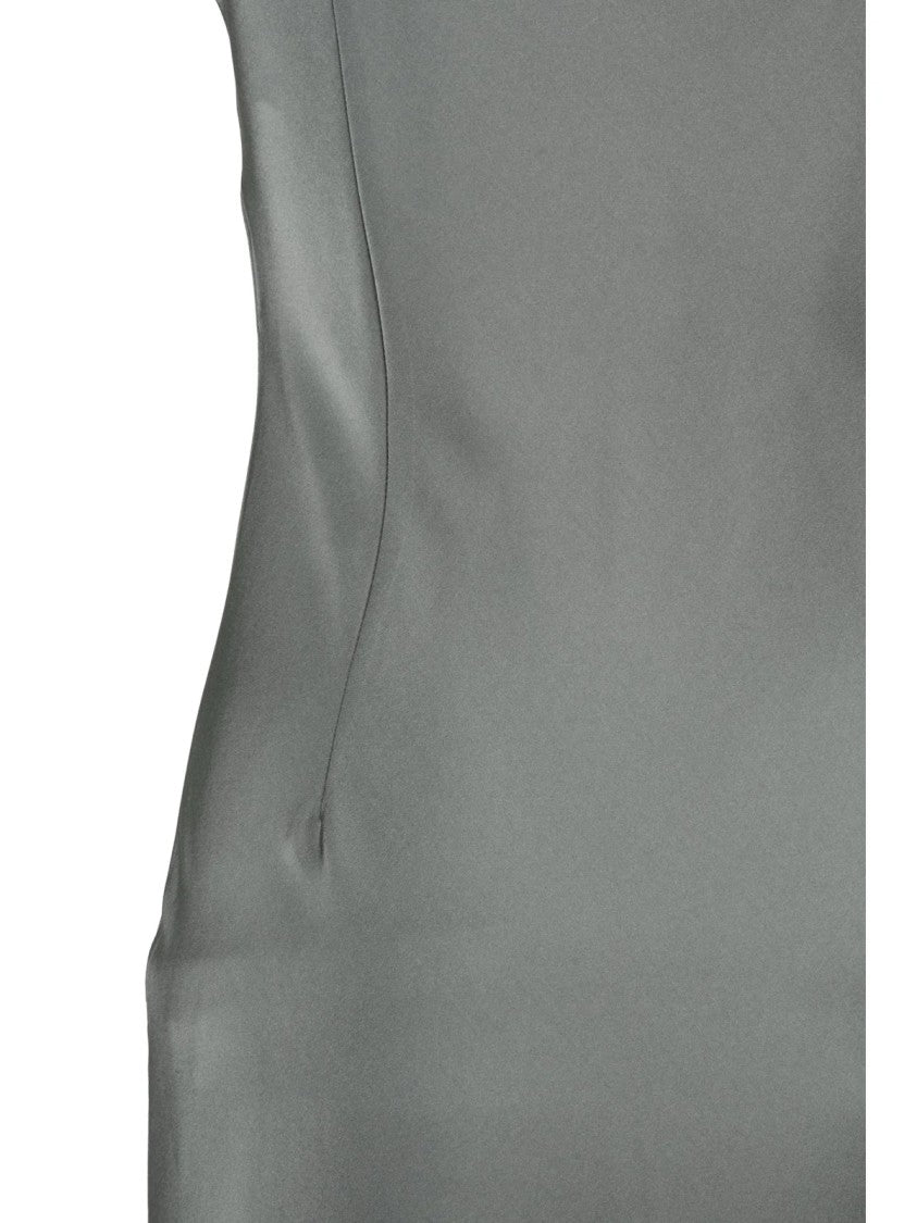 Marella Monochrome Fluid Midi Slip Dress With Wide Shoulder Straps