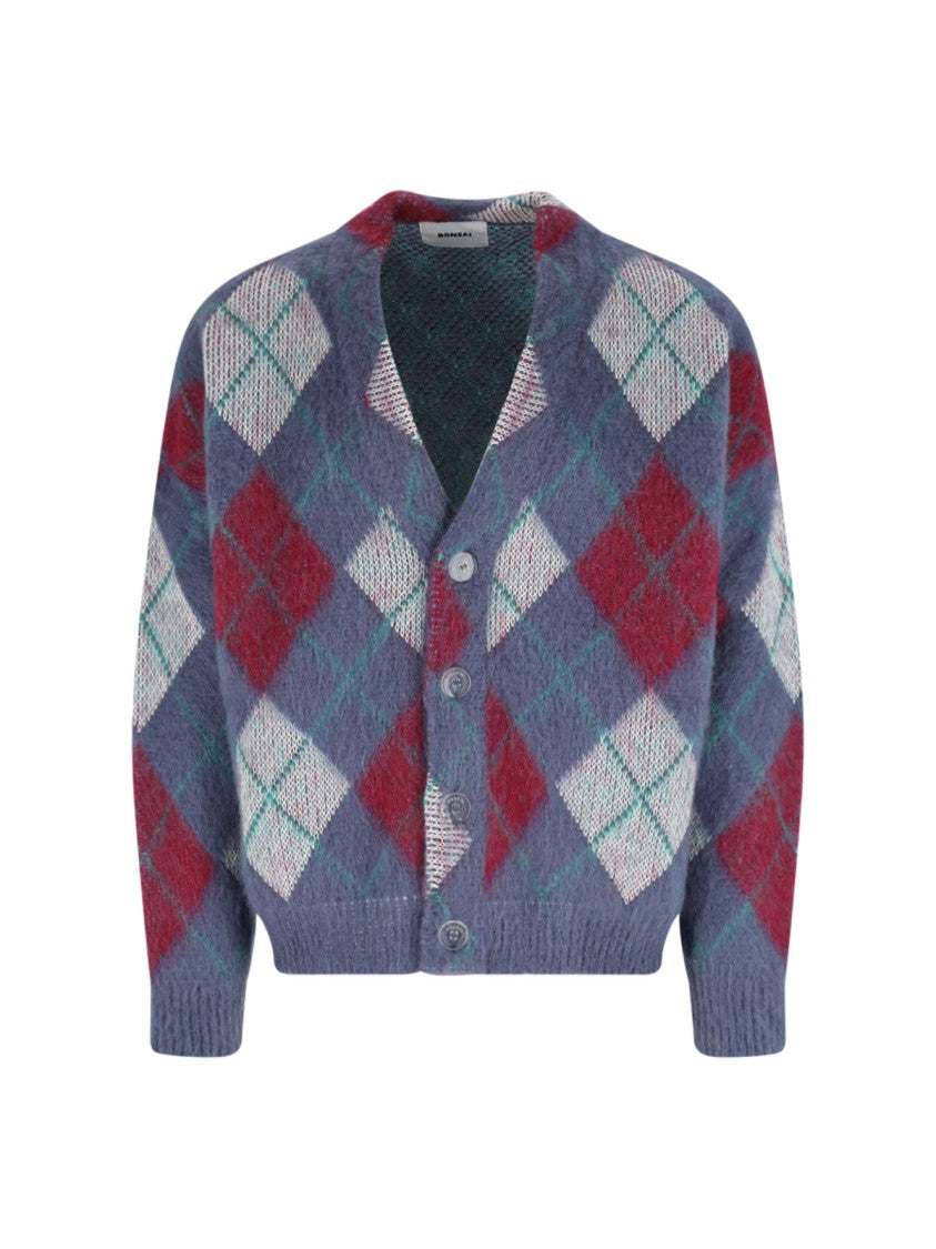 Bonsai Argyle Cardigan – Multicolor