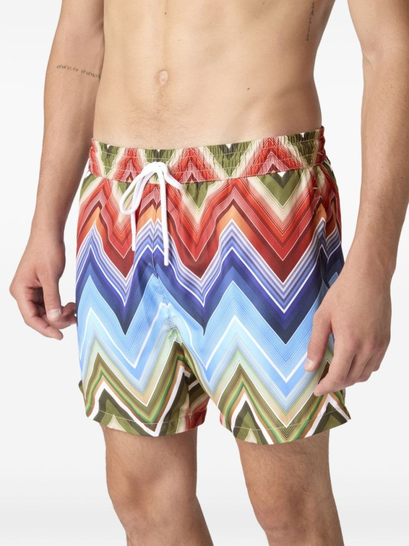 Missoni Zigzag Print Swim Shorts