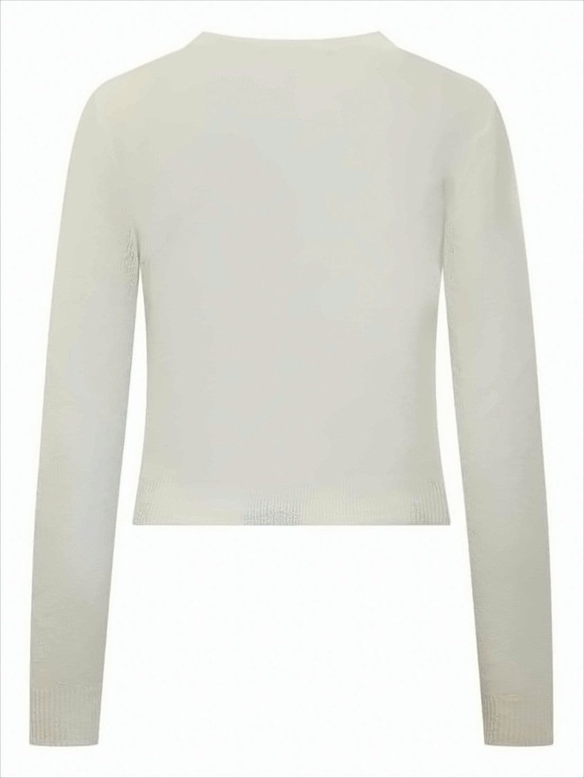 Max Mara Cropped Knit Cardigan With V-Neckline