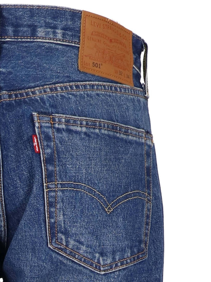 Levi's Strauss Blue 501 Selvedge Straight-Leg Cotton Denim Jeans