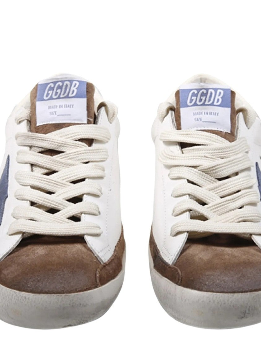 Golden Goose Leather Upper Sneakers With Suede Accents And Vintage Details
