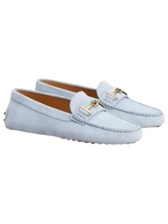 Tod's Sleek Suede Loafers With Gold-Tone Detailing