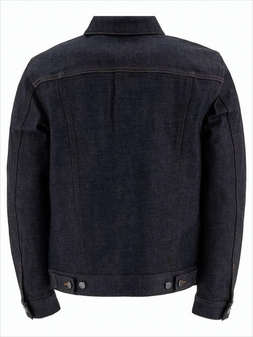 A.P.C. Structured Denim Jacket With Contrast Stitching