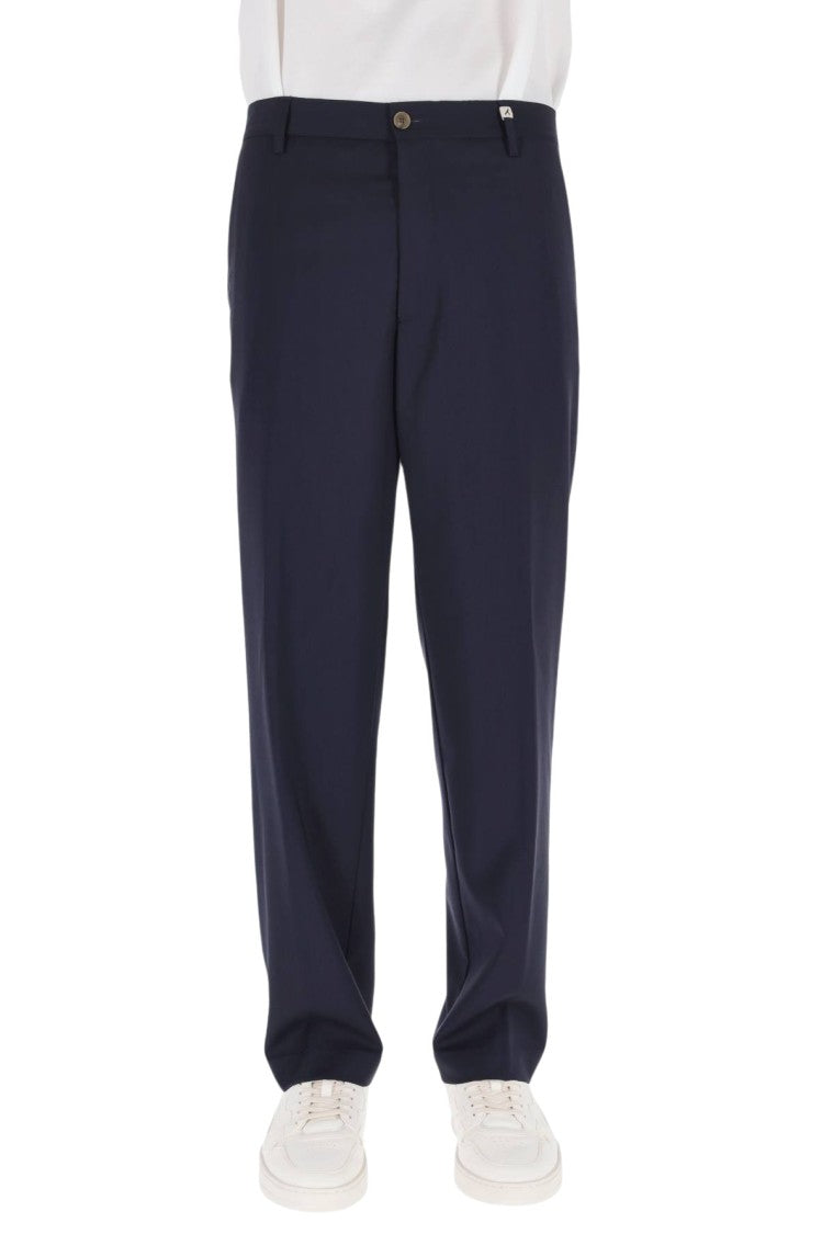 Myths Relaxed-Fit Virgin Wool Pants With Classic Waistband