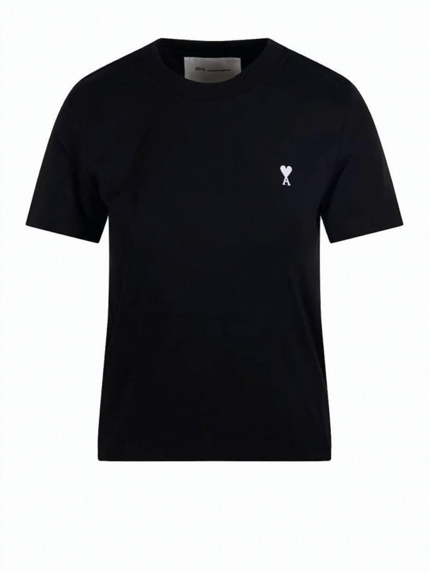 Ami Paris Cropped Cotton T-Shirt