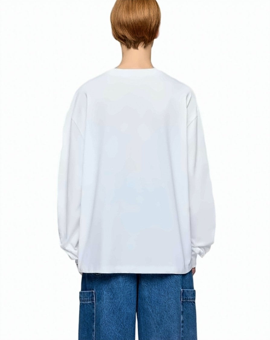 Ganni Relaxed Fit Long-Sleeve Shirt With Puff Sleeves