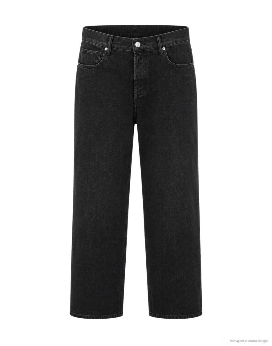 Nine In The Morning Washed Black Albert Loose-Fit Denim Jeans