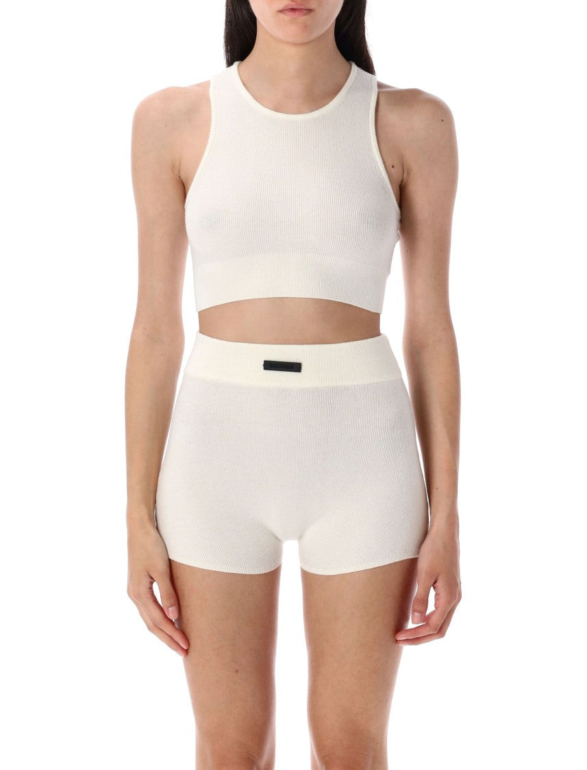 Fear Of God Cropped Top With Distinct Leather Detail
