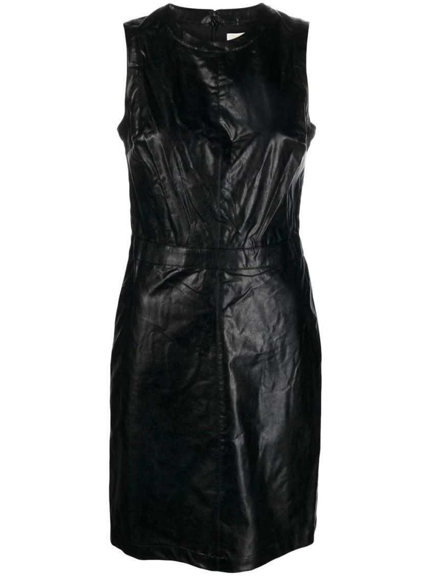 Michael Kors Fitted Leather Dress