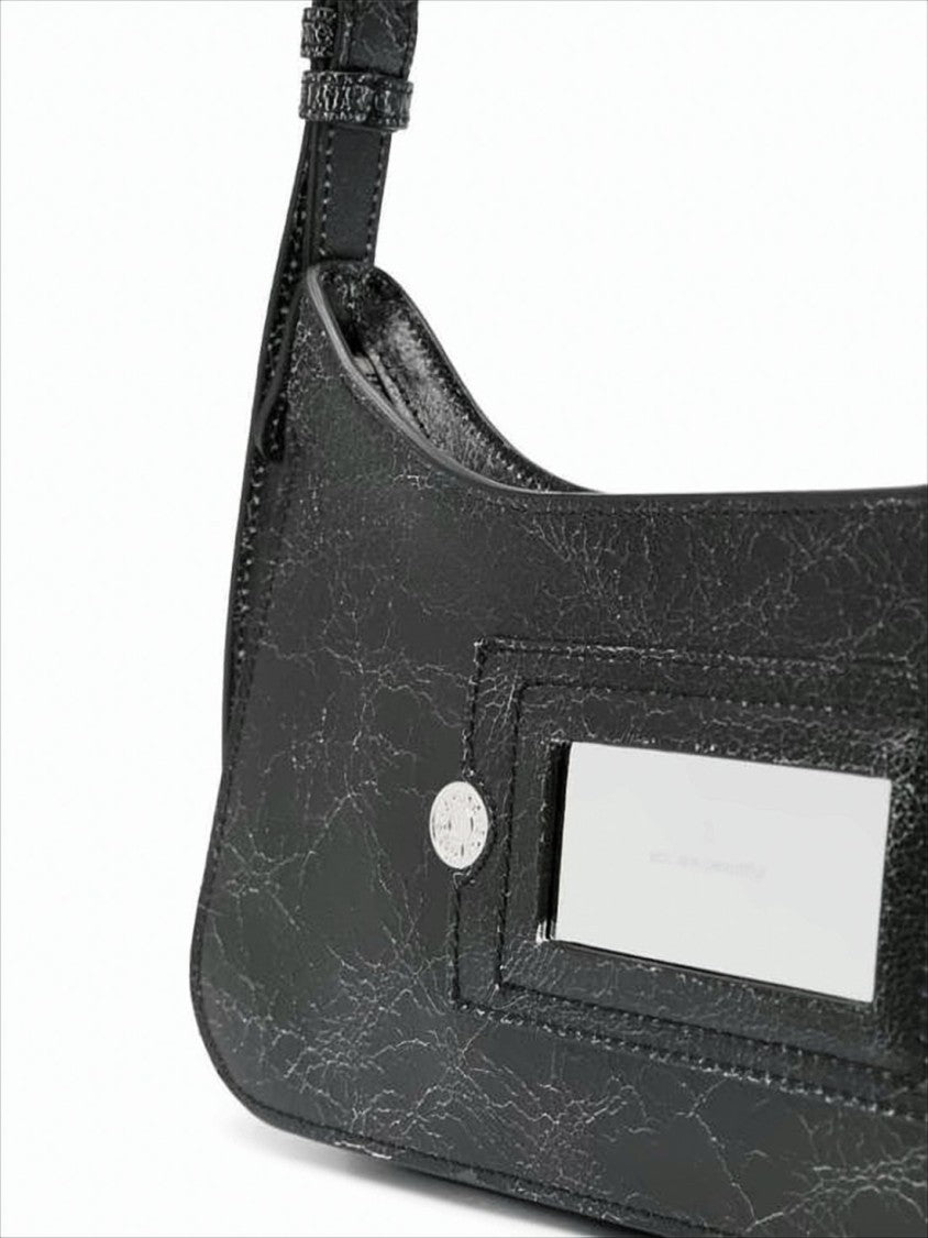 Acne Studios Textured Calf Leather Shoulder Bag With Adjustable Strap