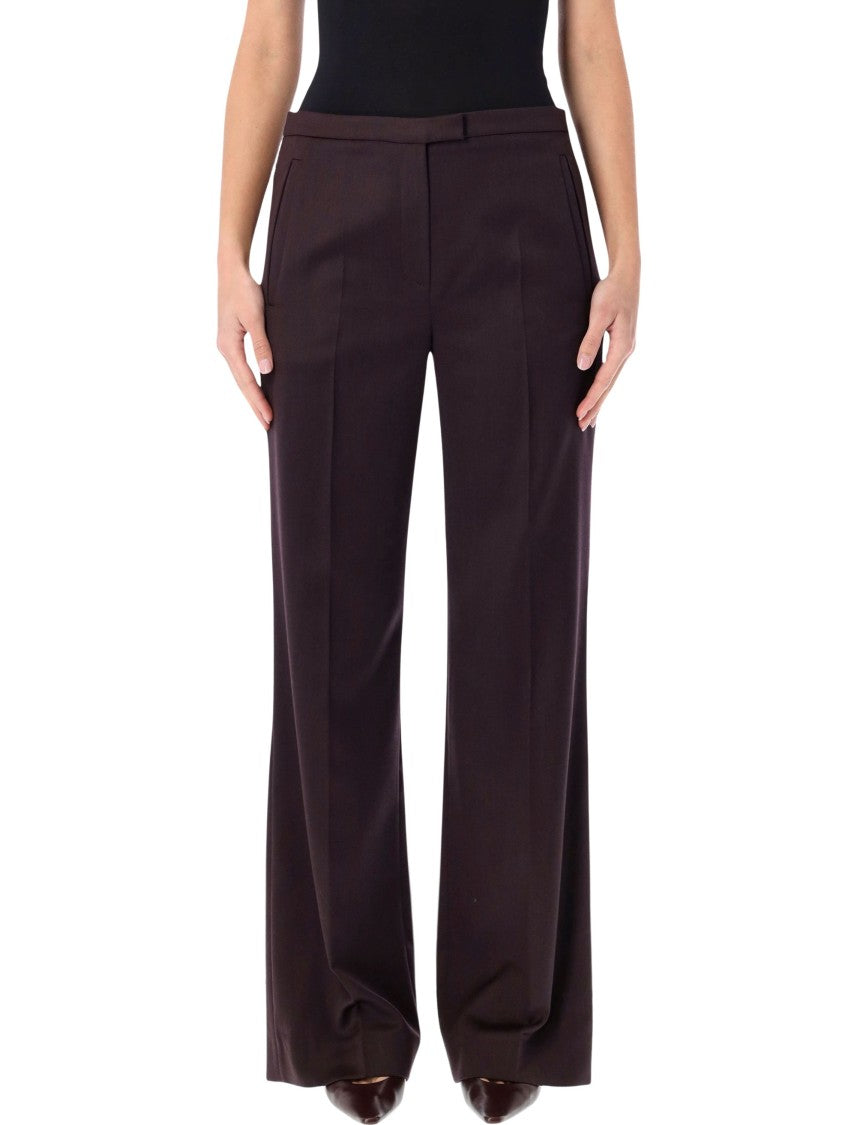 Magda Butrym Straight-Leg Wool Trousers In Burgundy