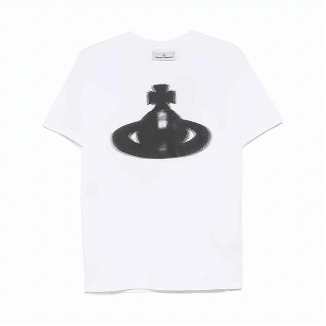 Vivienne Westwood Relaxed Fit Graphic Emblem White T-Shirt