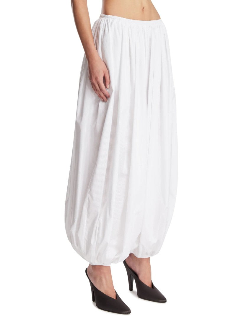 Alaïa White Cotton Balloon Wide-Leg Pants