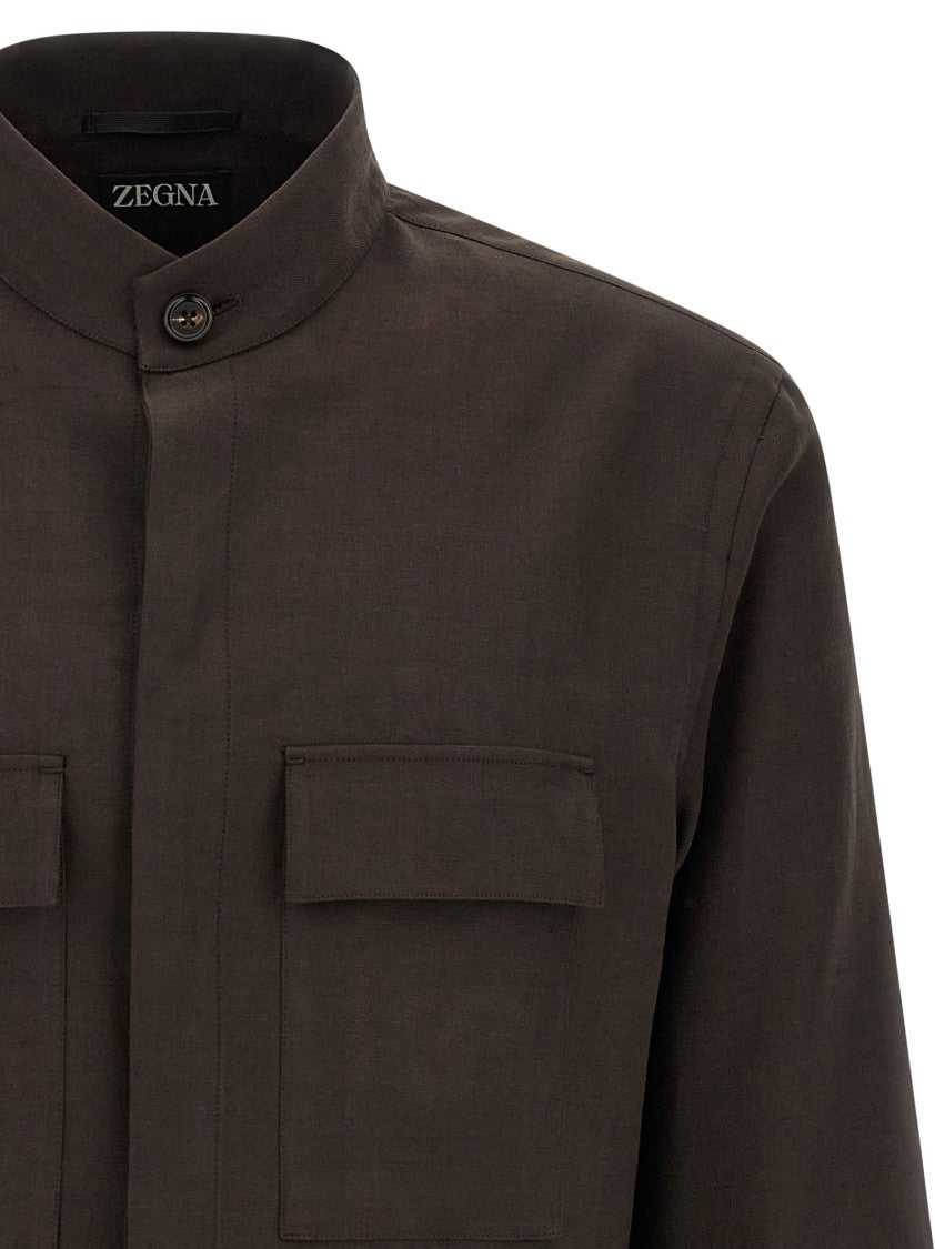 Zegna Oasi Lino Overshirt