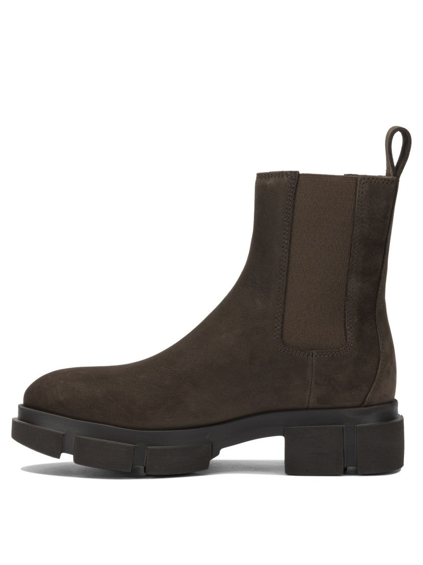 Copenhagen Leather-Rubber Ankle Boots