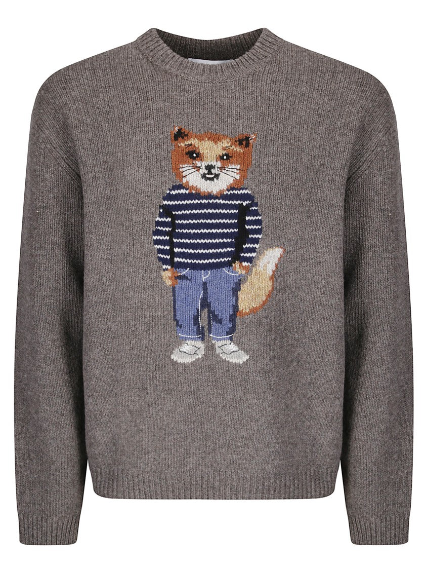 Maison Kitsuné Dressed Fox Intarsia Wool Jumper