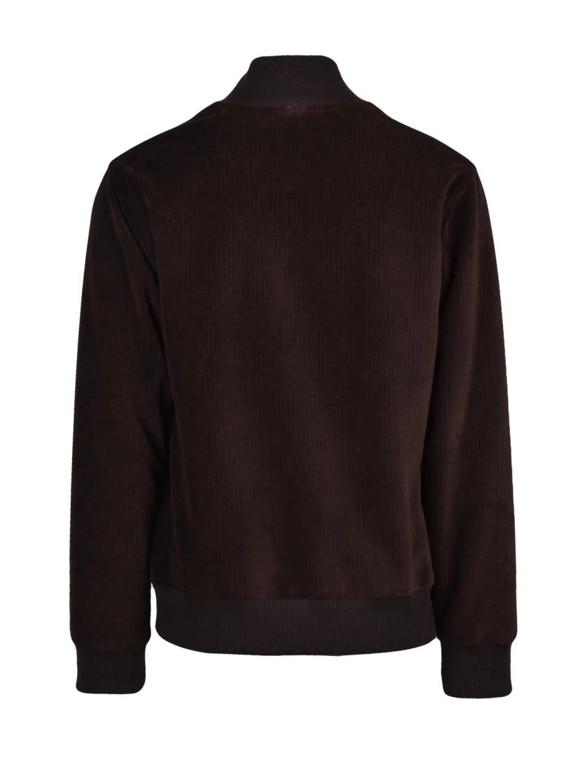 Circolo 1901 Brown Cotton-Blend Velvet Coat
