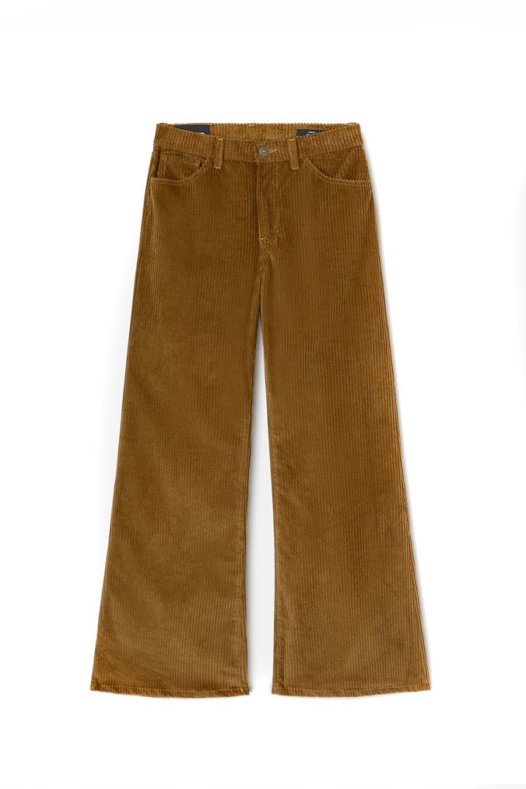 Dondup Wide-Leg Textured Corduroy High Waist Pants