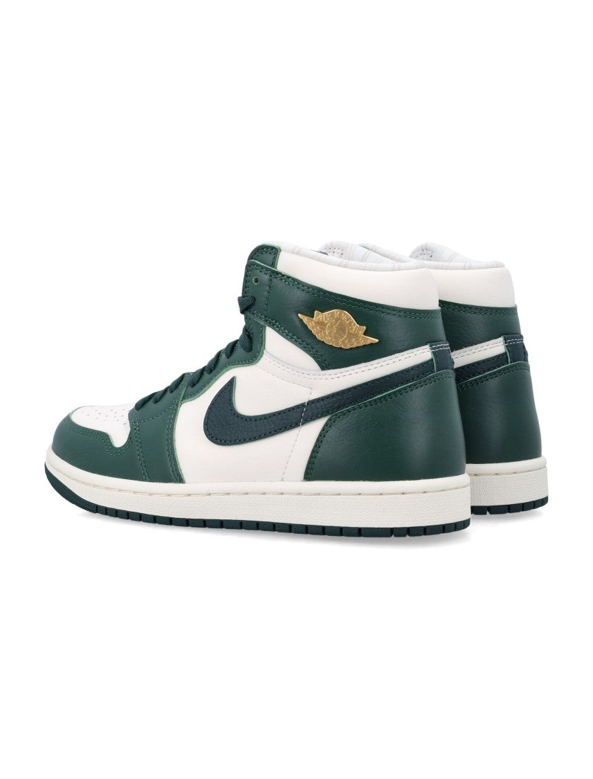 Nike Green Air Jordan Leather Sneakers