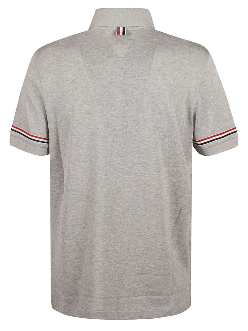 Thom Browne Polo Shirt In Light Grey