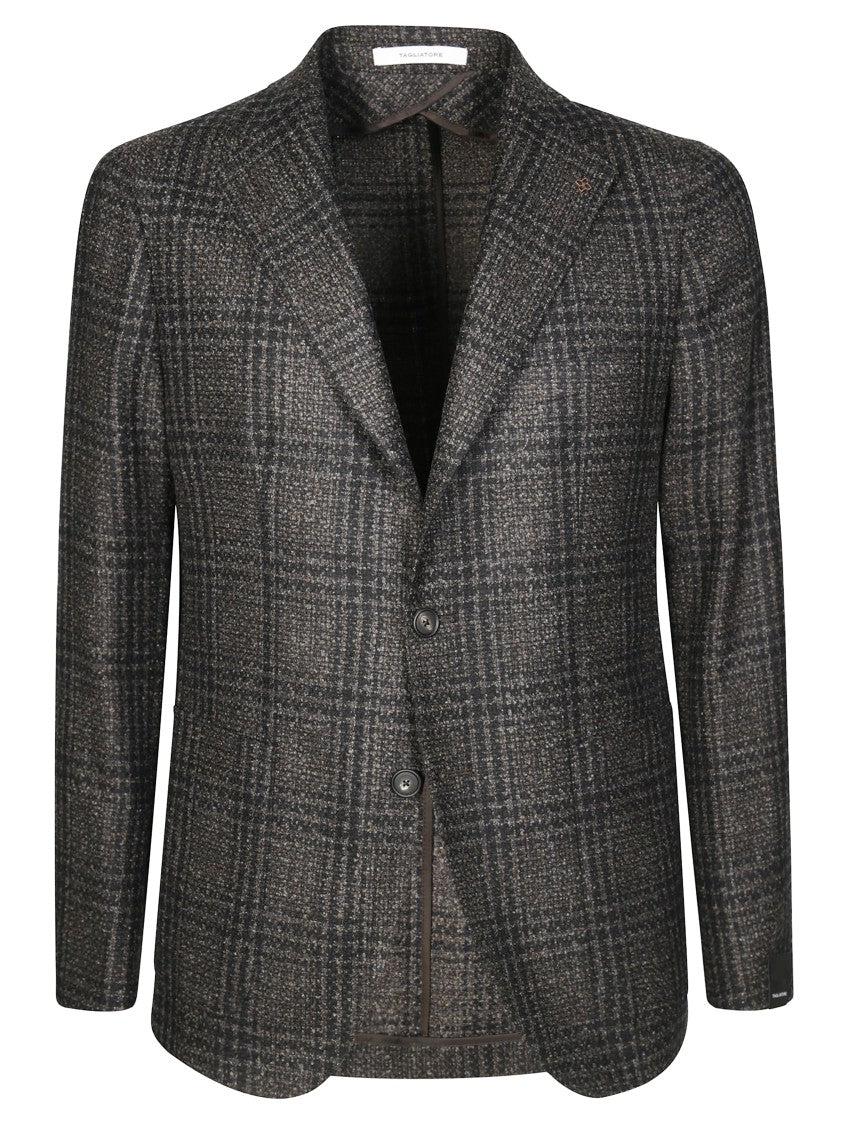 Tagliatore Tailored Black Blazer With Notched Lapel