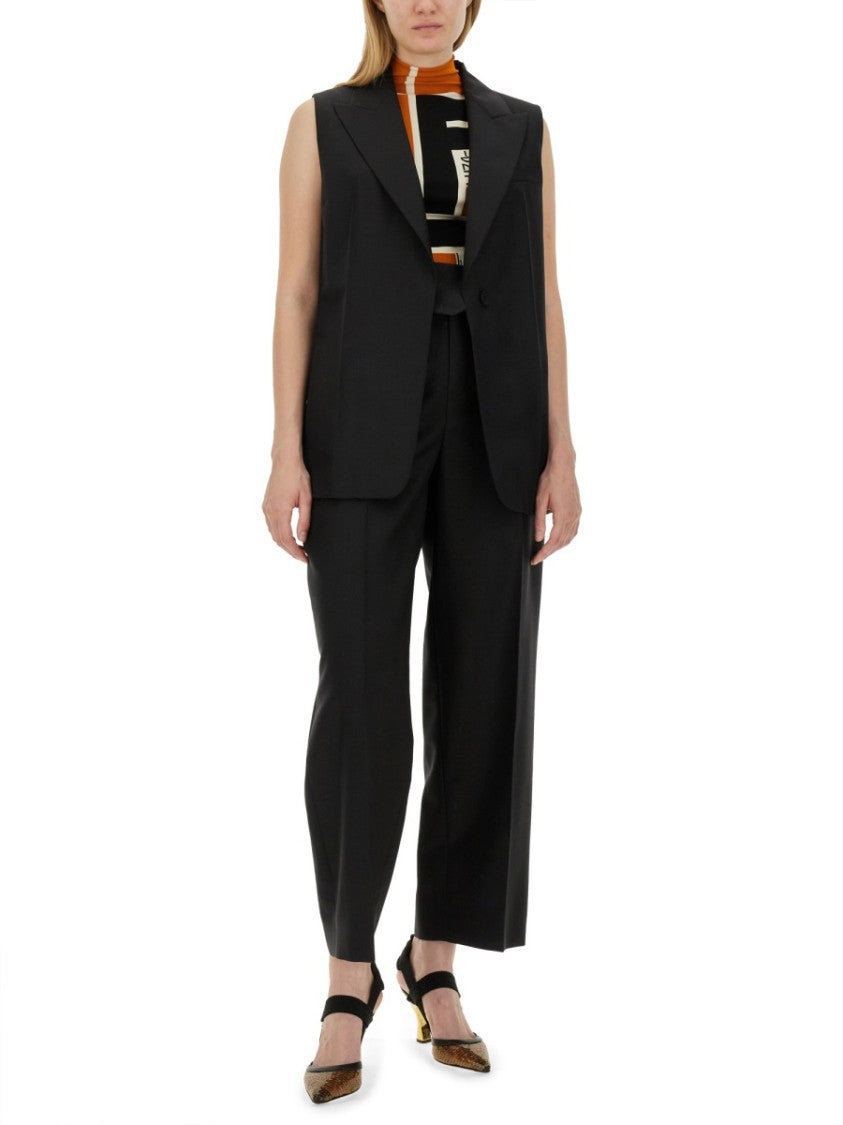 Fendi Asymmetrical Waist Pants With