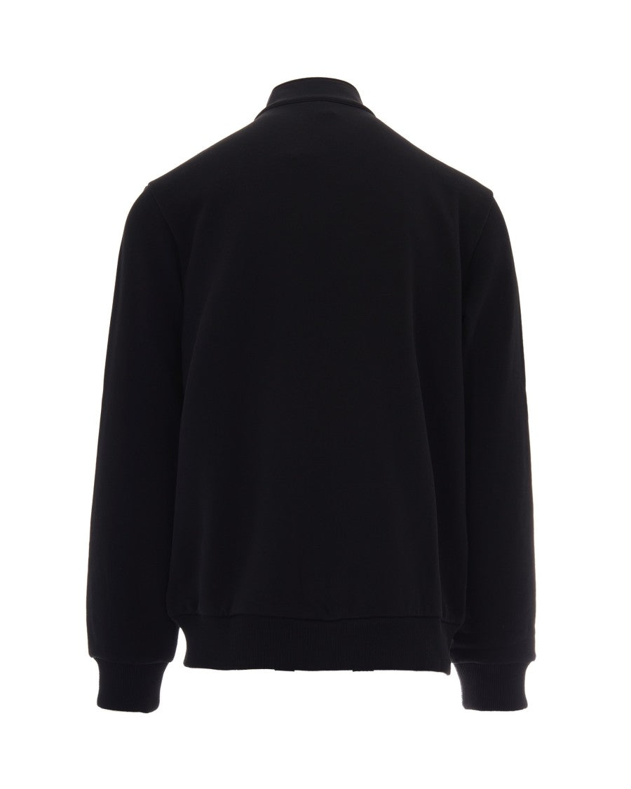 Lacoste Zip-Up Sweatshirt With High Collar And Embroidered Logo