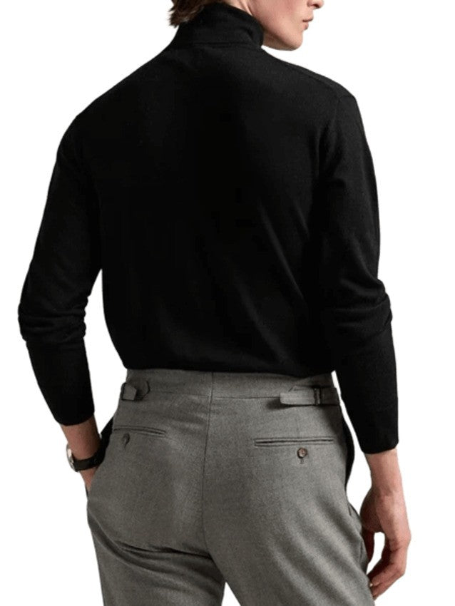 Polo Ralph Lauren Classic Black Wool Turtleneck Sweater