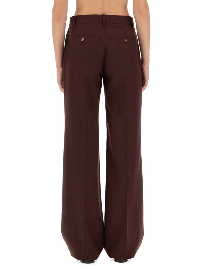 Paul Smith Tailored Burgundy Wool Bootcut Pants