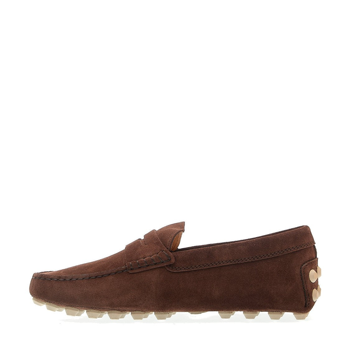 Tod's Bubble Moccasin In Brown Suede