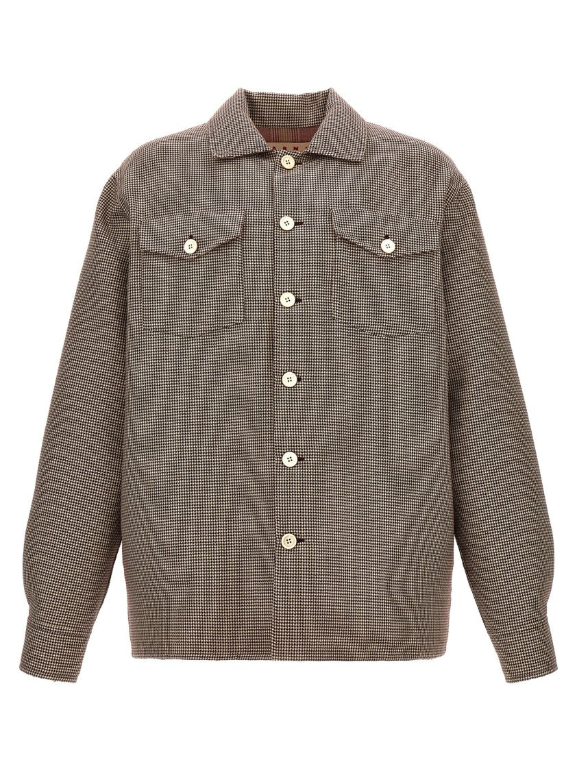 Marni Micro Houndstooth Wool Jacket