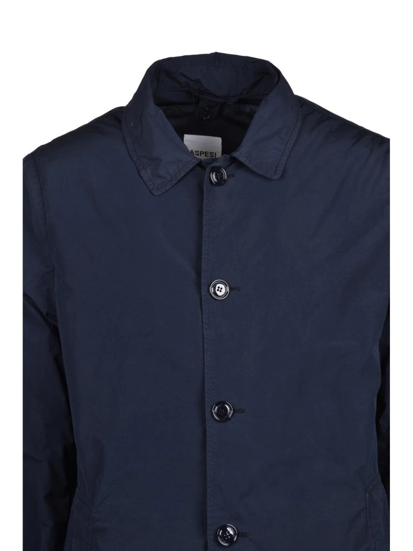 Aspesi Waterproof Jacket With Removable Padded Lining And Classic Collar