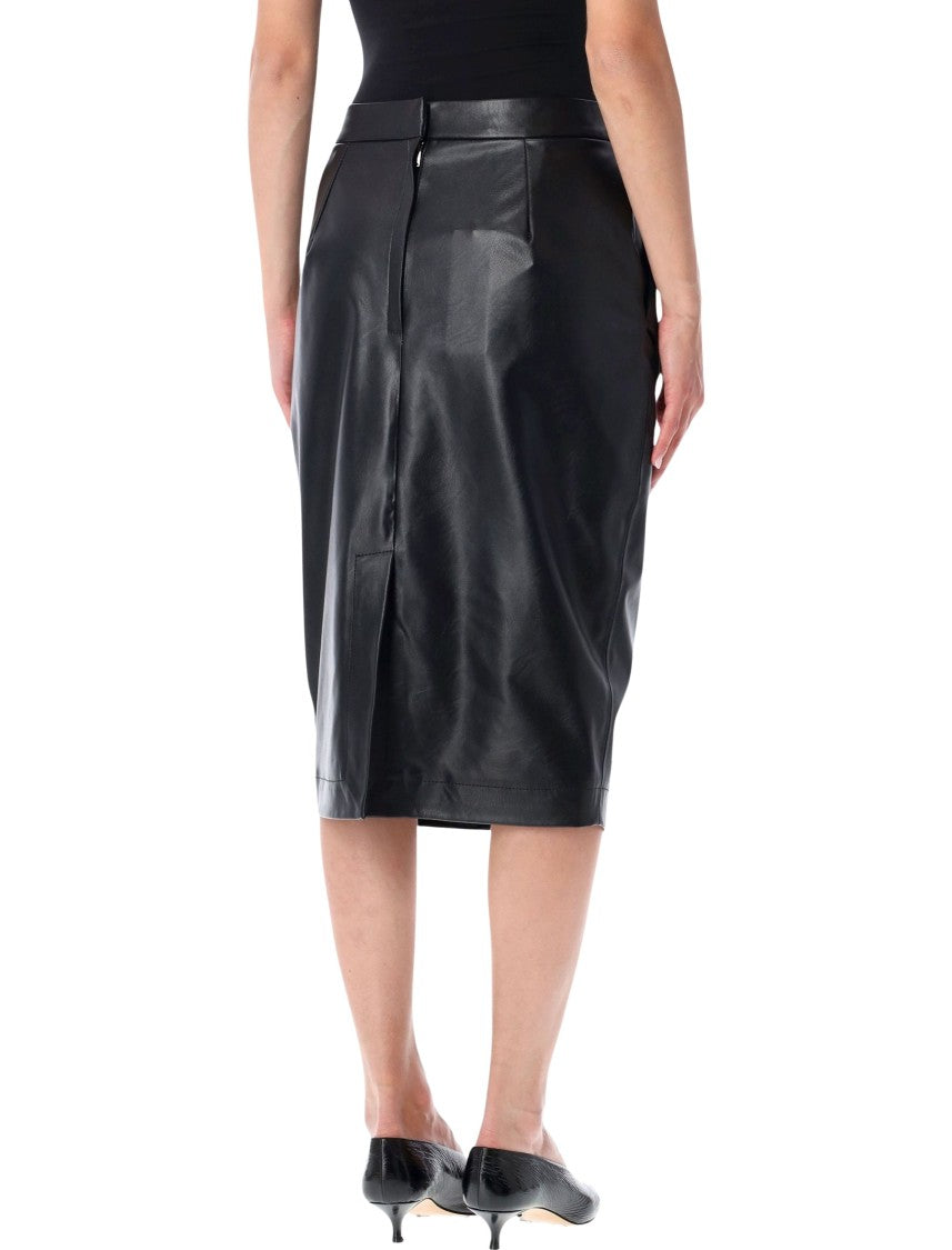 Stella Mccartney Black Structured Altermat Midi Skirt