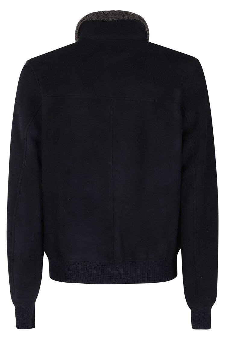 Hcr Suede Frost Jacket With Sheepskin Interior And Shearling Collar