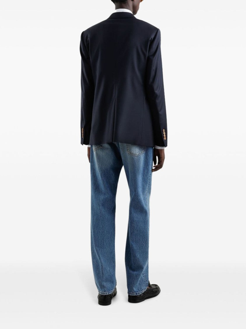 Dolce & Gabbana Navy Blue Double-Breasted Jacket