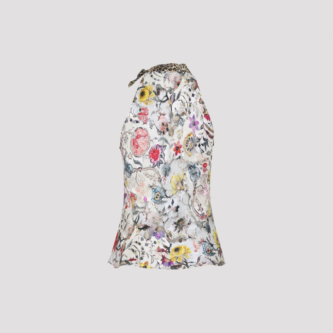 Roberto Cavalli Florentine Flowers White Viscose Top