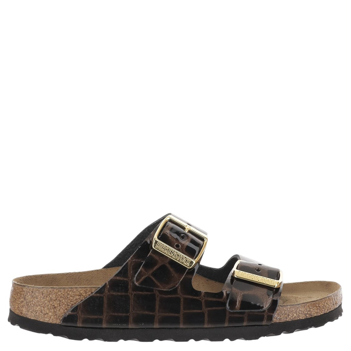 Birkenstock Open-Toe Leather Sandals With Adjustable Straps And Animal Print