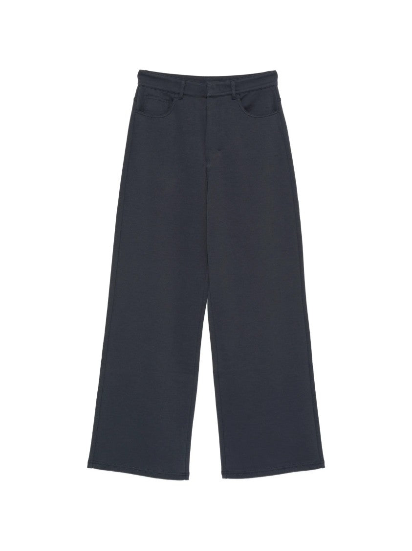 Max Mara Black Smmbrioso Wide-Leg High-Waist Pants