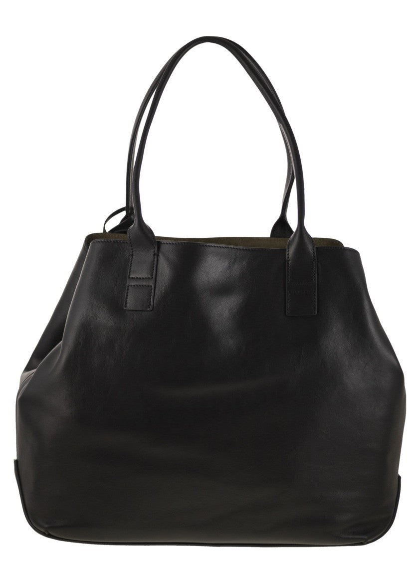 Hogan Medium Leather Shopping Bag